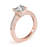 Resplendent Channel-Set Round Diamond Engagement Ring in 10K/14K gold and platinum with certified lab-grown or natural diamonds