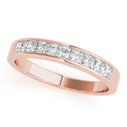 Channel Set Fancy Half Eternity Ring in Gold & Platinum