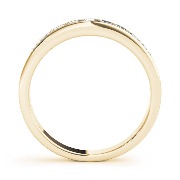 Channel Set Fancy Half Eternity Ring in Gold & Platinum