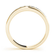 Channel Set Fancy Half Eternity Ring in Gold & Platinum