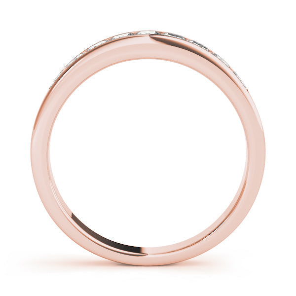 Channel Set Fancy Half Eternity Ring in Gold & Platinum