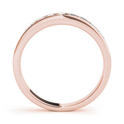 Channel Set Fancy Half Eternity Ring in Gold & Platinum