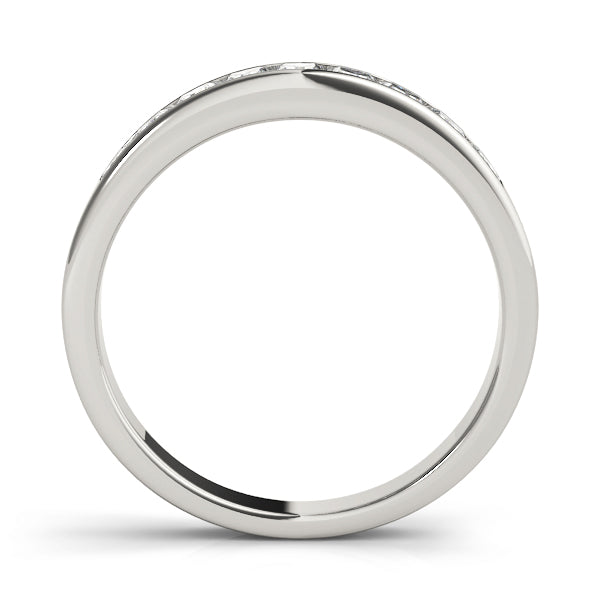 Channel Set Fancy Half Eternity Ring in Gold & Platinum