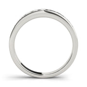 Channel Set Fancy Half Eternity Ring in Gold & Platinum