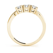 Bezel Set Half Eternity Ring in Gold & Platinum