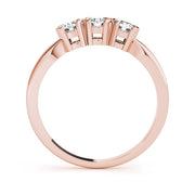 Bezel Set Half Eternity Ring in Gold & Platinum