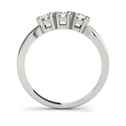 Bezel Set Half Eternity Ring in Gold & Platinum