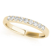 Straight Shared Prong Half Eternity Ring in 10K/14K gold and platinum with certified lab-grown or natural diamonds