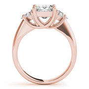 Timeless Princess Diamond Three Stone Ring in 10K/14K gold and platinum with certified lab-grown or natural diamonds