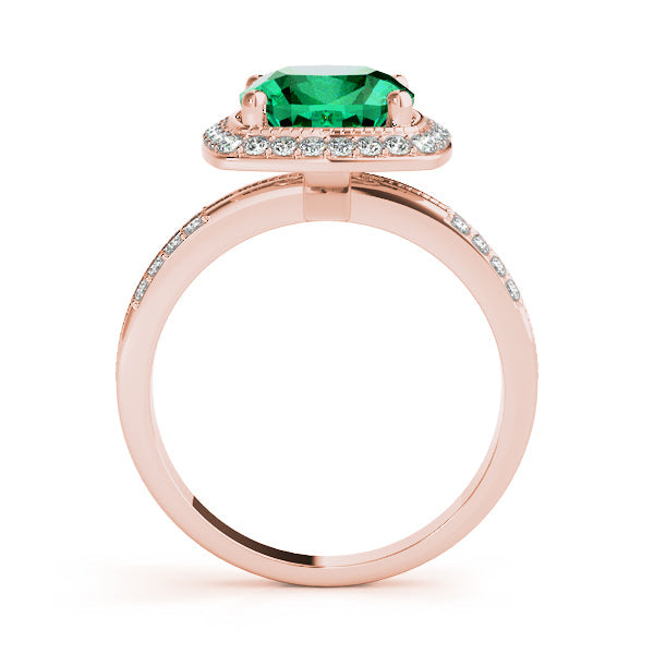 Elegant Color Rings Cushion Diamond Engagement Ring in 10K/14K gold and platinum with certified lab-grown or natural diamonds
