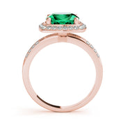 Elegant Color Rings Cushion Diamond Engagement Ring in 10K/14K gold and platinum with certified lab-grown or natural diamonds