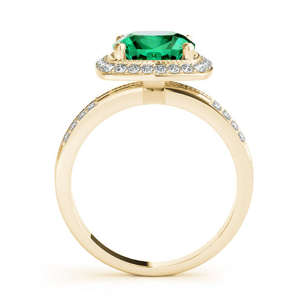 Elegant Color Rings Cushion Diamond Engagement Ring in 10K/14K gold and platinum with certified lab-grown or natural diamonds