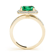 Elegant Color Rings Cushion Diamond Engagement Ring in 10K/14K gold and platinum with certified lab-grown or natural diamonds