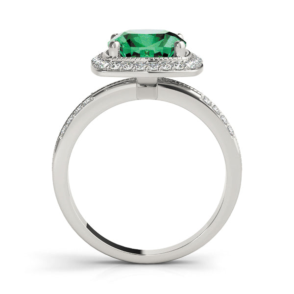 Elegant Color Rings Cushion Diamond Engagement Ring in 10K/14K gold and platinum with certified lab-grown or natural diamonds
