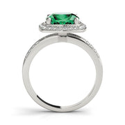 Elegant Color Rings Cushion Diamond Engagement Ring in 10K/14K gold and platinum with certified lab-grown or natural diamonds