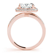 Elegant Color Rings Cushion Diamond Engagement Ring in 10K/14K gold and platinum with certified lab-grown or natural diamonds
