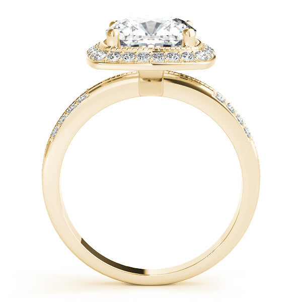 Elegant Color Rings Cushion Diamond Engagement Ring in 10K/14K gold and platinum with certified lab-grown or natural diamonds