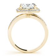 Elegant Color Rings Cushion Diamond Engagement Ring in 10K/14K gold and platinum with certified lab-grown or natural diamonds