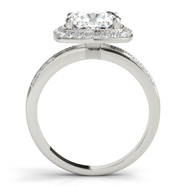 Elegant Color Rings Cushion Diamond Engagement Ring in 10K/14K gold and platinum with certified lab-grown or natural diamonds