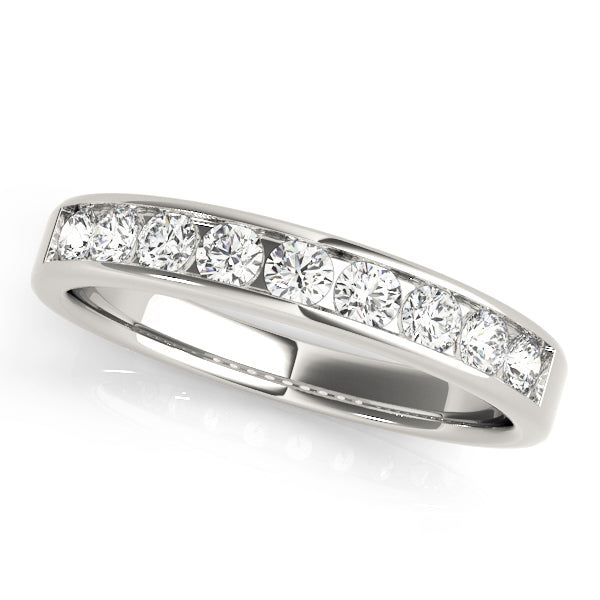 Straight Half Eternity Ring in 10K/14K gold and platinum with certified lab-grown or natural diamonds