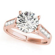 Heirloom Trellis Round Diamond Engagement Ring in 10K/14K gold and platinum with certified lab-grown or natural diamonds