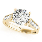 Heirloom Trellis Round Diamond Engagement Ring in 10K/14K gold and platinum with certified lab-grown or natural diamonds