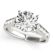 Heirloom Trellis Round Diamond Engagement Ring in 10K/14K gold and platinum with certified lab-grown or natural diamonds