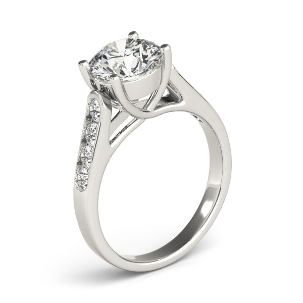 Heirloom Trellis Round Diamond Engagement Ring in 10K/14K gold and platinum with certified lab-grown or natural diamonds