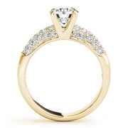 Luxe Pave Round Diamond Engagement Ring in 10K/14K gold and platinum with certified lab-grown or natural diamonds