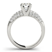 Luxe Pave Round Diamond Engagement Ring in 10K/14K gold and platinum with certified lab-grown or natural diamonds