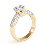 Luxe Pave Round Diamond Engagement Ring in 10K/14K gold and platinum with certified lab-grown or natural diamonds
