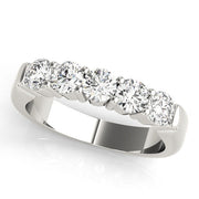 Prong Set Half Eternity Ring in Gold & Platinum