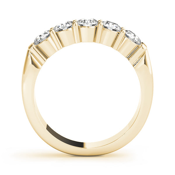 Prong Set Half Eternity Ring in Gold & Platinum