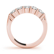 Prong Set Half Eternity Ring in Gold & Platinum