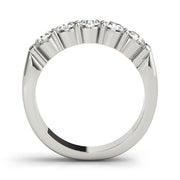 Prong Set Half Eternity Ring in Gold & Platinum