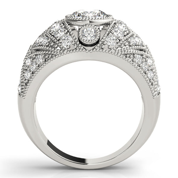 Iconic Antique Round Diamond Engagement Ring in 10K/14K gold and platinum with certified lab-grown or natural diamonds