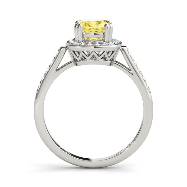 Signature Color Rings Cushion Diamond Engagement Ring in 10K/14K gold and platinum with certified lab-grown or natural diamonds