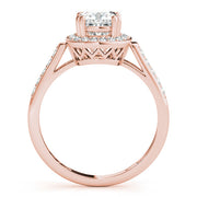 Signature Color Rings Cushion Diamond Engagement Ring in 10K/14K gold and platinum with certified lab-grown or natural diamonds