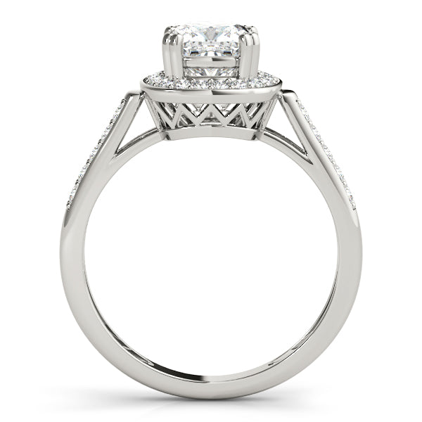 Signature Color Rings Cushion Diamond Engagement Ring in 10K/14K gold and platinum with certified lab-grown or natural diamonds