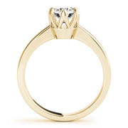 Artisan Solitaires Round Diamond Engagement Ring in 10K/14K gold and platinum with certified lab-grown or natural diamonds