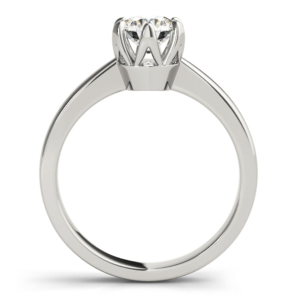 Artisan Solitaires Round Diamond Engagement Ring in 10K/14K gold and platinum with certified lab-grown or natural diamonds