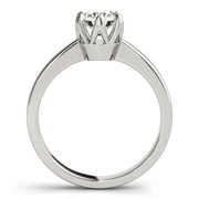 Artisan Solitaires Round Diamond Engagement Ring in 10K/14K gold and platinum with certified lab-grown or natural diamonds