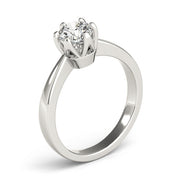 Artisan Solitaires Round Diamond Engagement Ring in 10K/14K gold and platinum with certified lab-grown or natural diamonds
