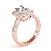 Color Rings Emerald Diamond Engagement Ring in 10K/14K gold and platinum with certified lab-grown or natural diamonds