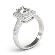 Color Rings Emerald Diamond Engagement Ring in 10K/14K gold and platinum with certified lab-grown or natural diamonds