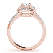 Color Rings Emerald Diamond Engagement Ring in 10K/14K gold and platinum with certified lab-grown or natural diamonds