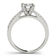 Regal Pave Round Diamond Engagement Ring in 10K/14K gold and platinum with certified lab-grown or natural diamonds