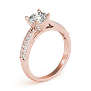 Regal Pave Round Diamond Engagement Ring in 10K/14K gold and platinum with certified lab-grown or natural diamonds