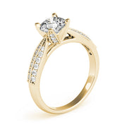 Regal Pave Round Diamond Engagement Ring in 10K/14K gold and platinum with certified lab-grown or natural diamonds