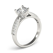 Regal Pave Round Diamond Engagement Ring in 10K/14K gold and platinum with certified lab-grown or natural diamonds